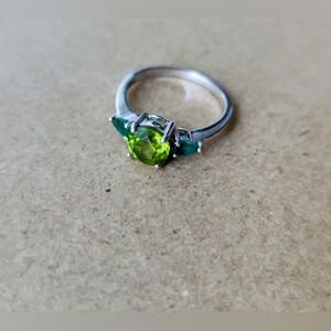 Peridot Sterling Silver (925, TGGC) Ring